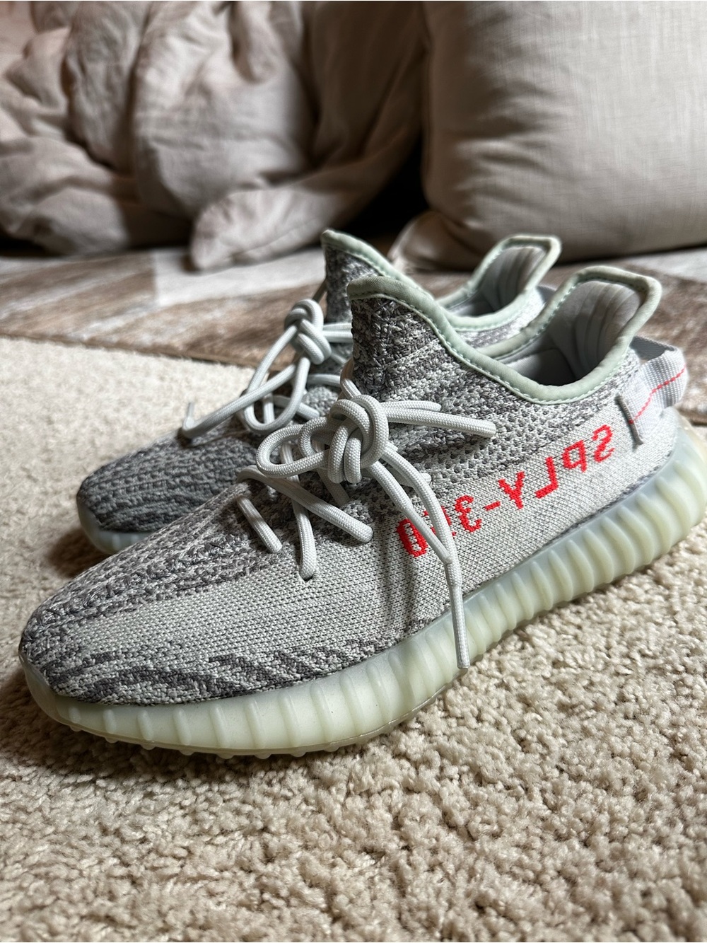 Yeezy Boost 350 V2 Grey with Red Stripe
